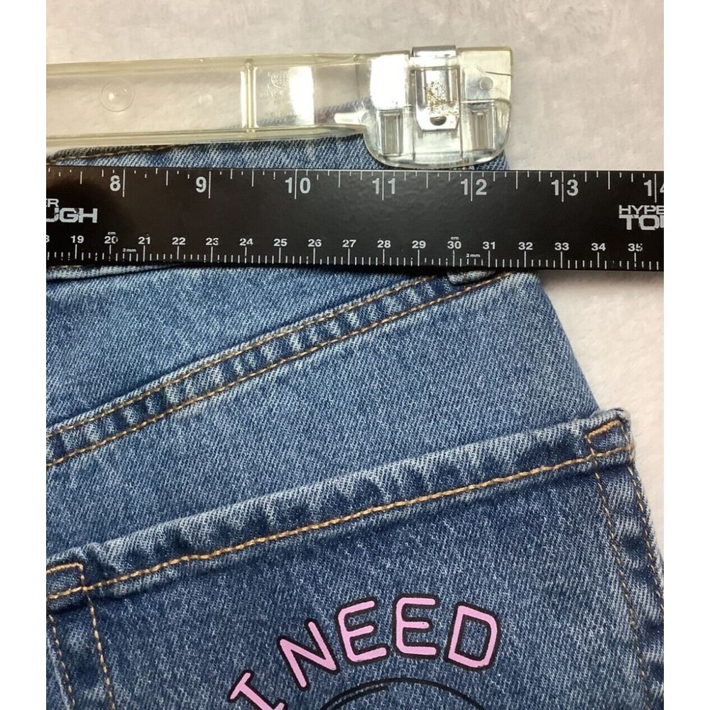 Wild Fable Womens ankle jeans size 00/24 with wide leg graphic design streetwear - Picture 7 of 10
